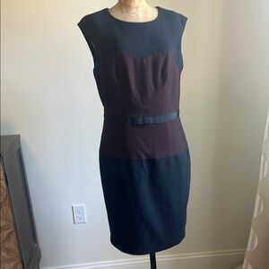 Elegant Black and Dark Red Women's Dress